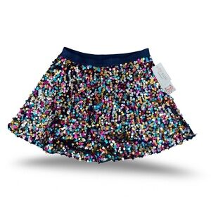 Garanimals 365 Kids Navy Multicolor Sequin Skirt Size 7 NWT